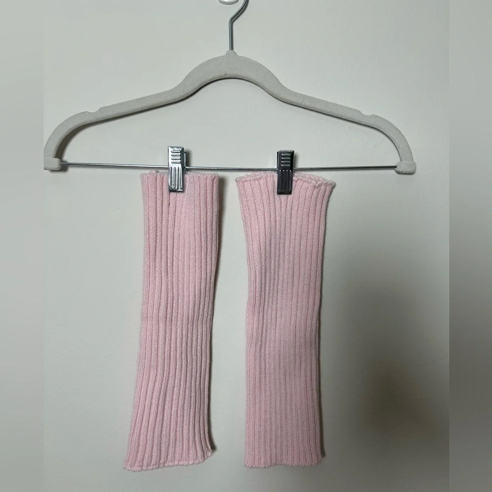 PrettyLittleThing Pink Ribbed Arm & Leg Warmer Duo